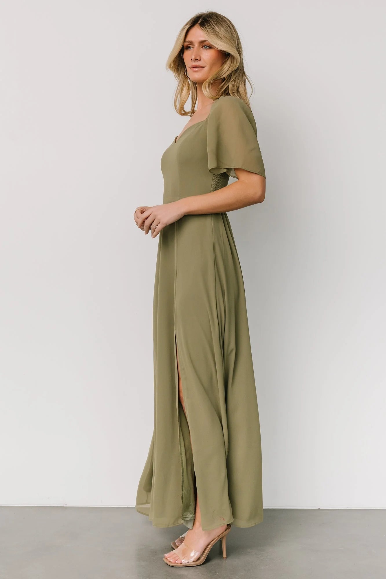 Sierra Sweetheart Maxi Dress | Dusty Olive