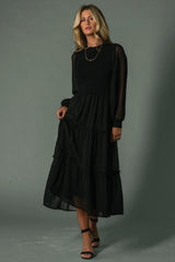 Remi Ribbed Maxi Dress | Black