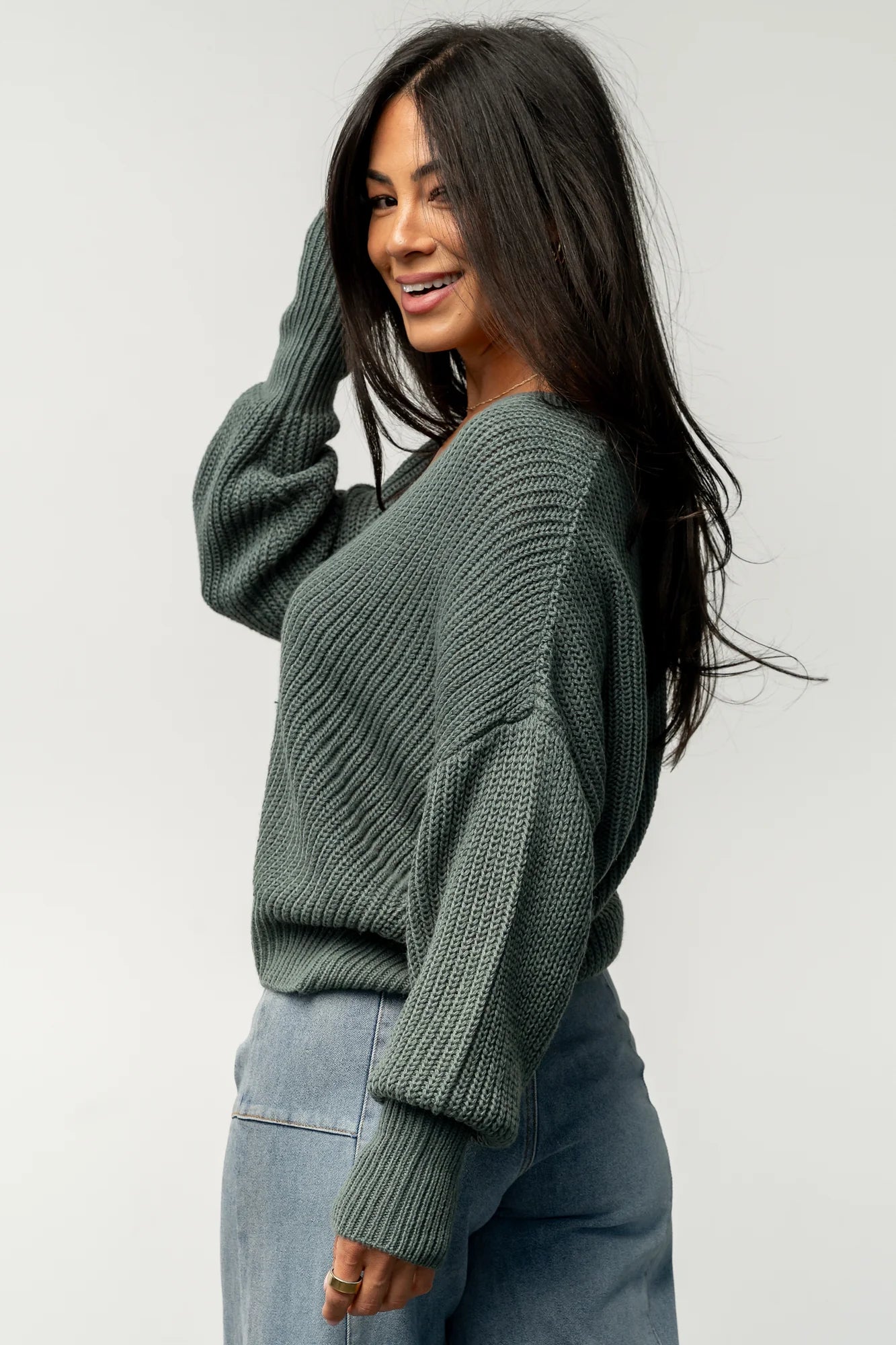Gracie Knit Cardigan | Winter Green