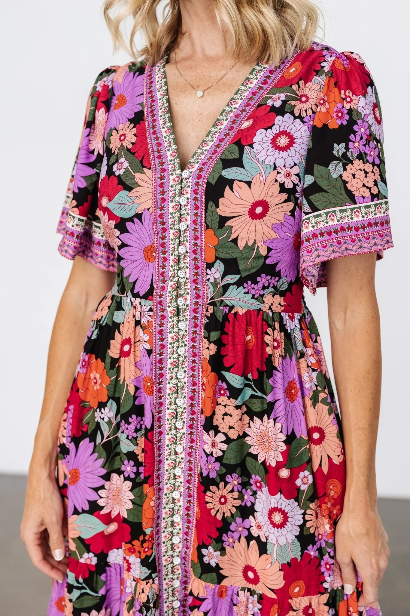 Cheryl Maxi Dress | Black Multi