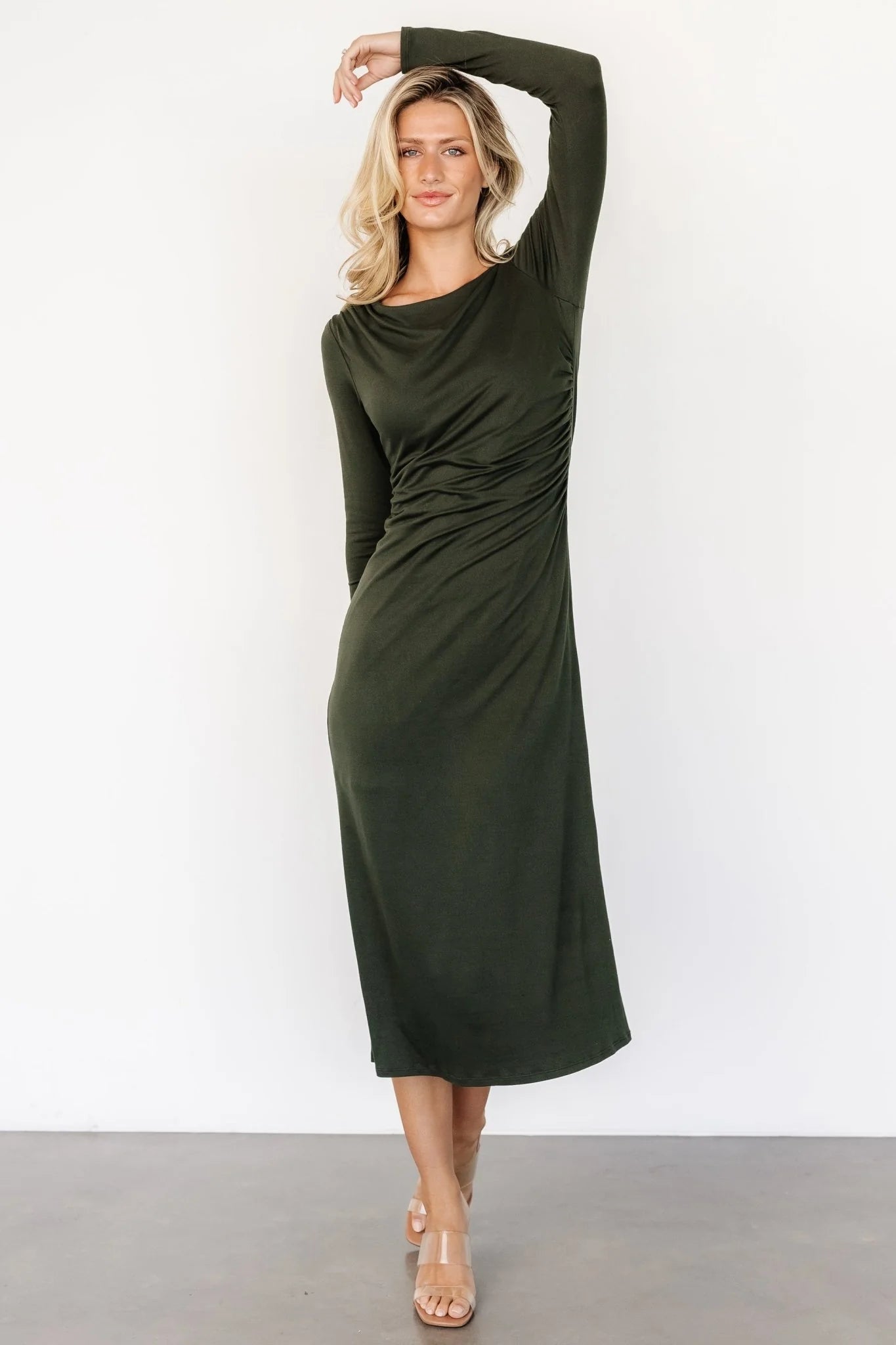 Jaelyn Ruched Dress | Olive