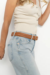 Brighton Faux Leather Belt | Brown