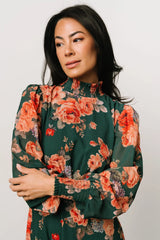 Luciana Maxi Dress | Green Multi