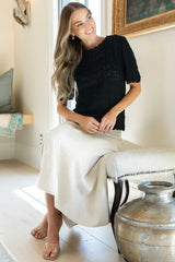 Serenity Knit Sweater Top | Black