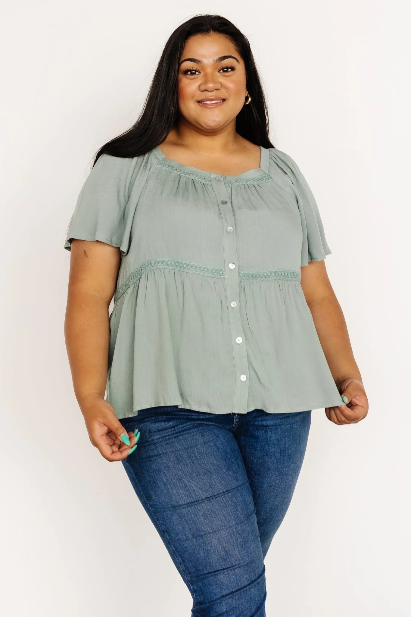 Unity Button Up Top | Sage