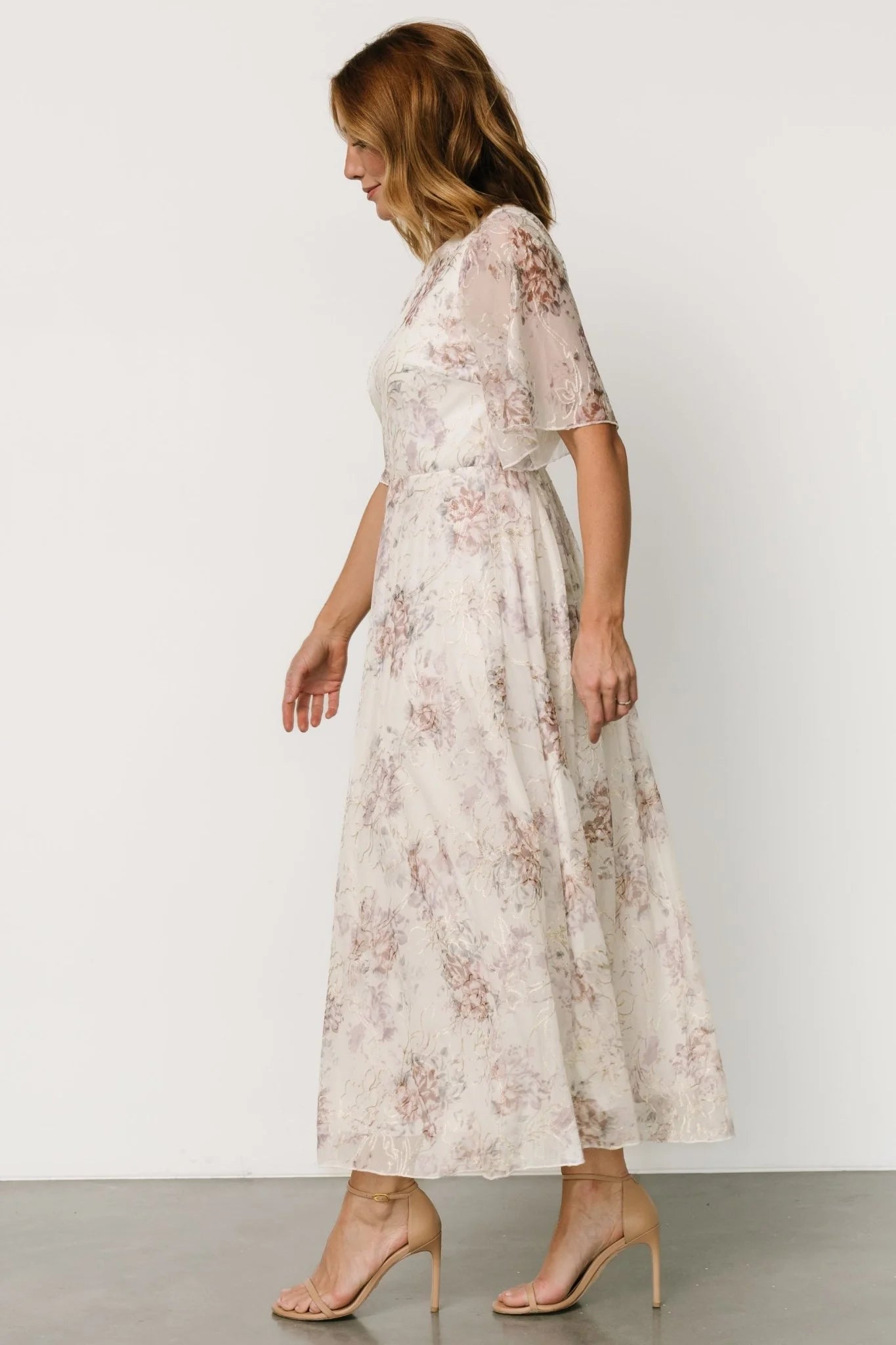 Kathreen Midi Dress | Ivory Floral