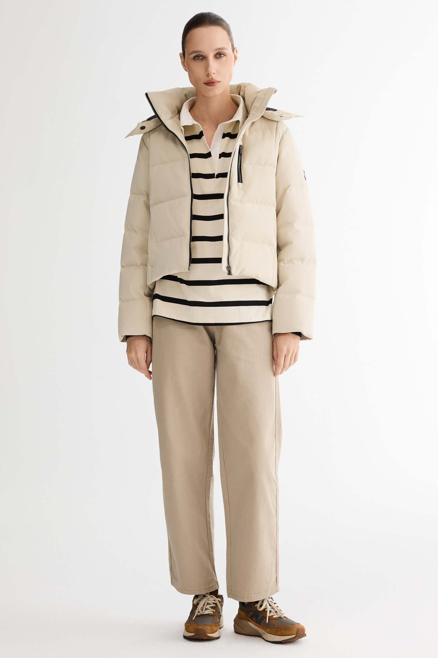 CityForm Short Detachable Hood Down Jacket