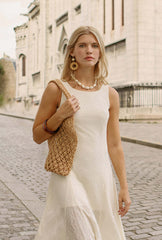 Crocheted Mesh Tote Bag