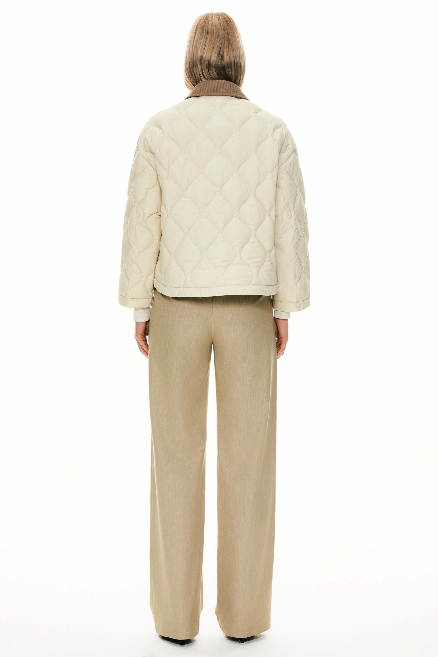 Lightweight Cropped Down Puffer Jacket