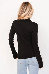 Lorelai Turtleneck Sweater Top | Black
