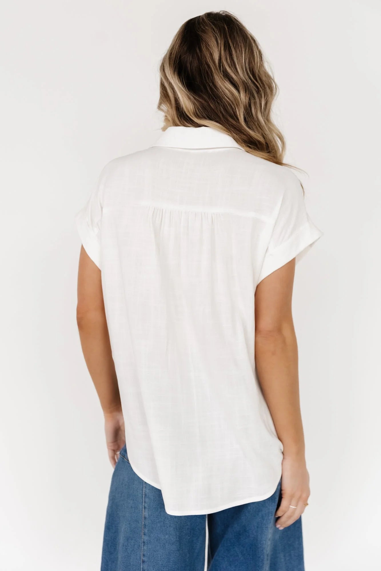 Clarke Button Up Top | Off White