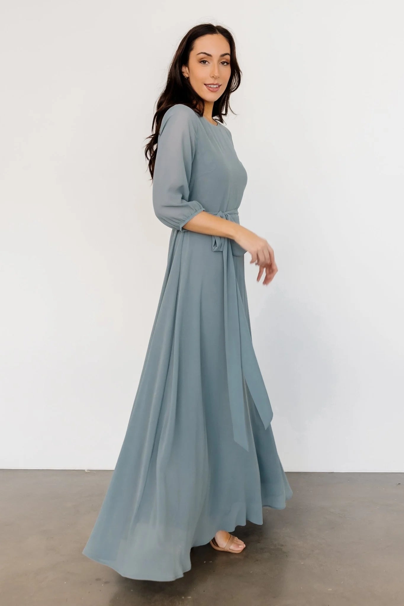 Rebecca Maxi Dress | Dusty Blue