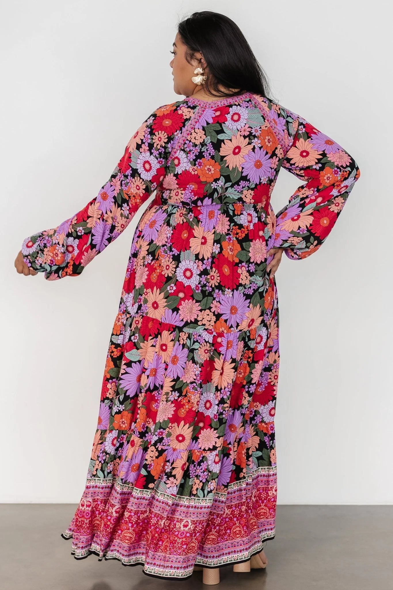 Malena Maxi Dress | Black Multi