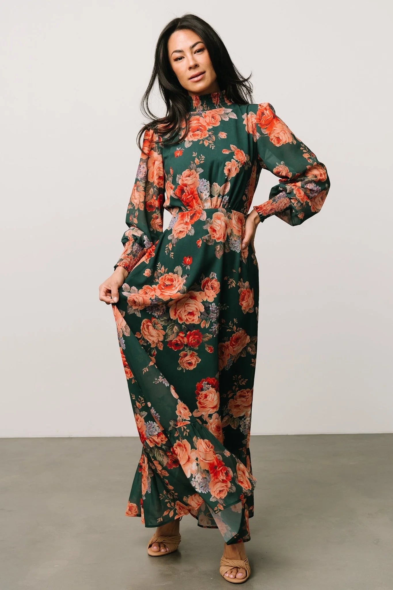 Luciana Maxi Dress | Green Multi