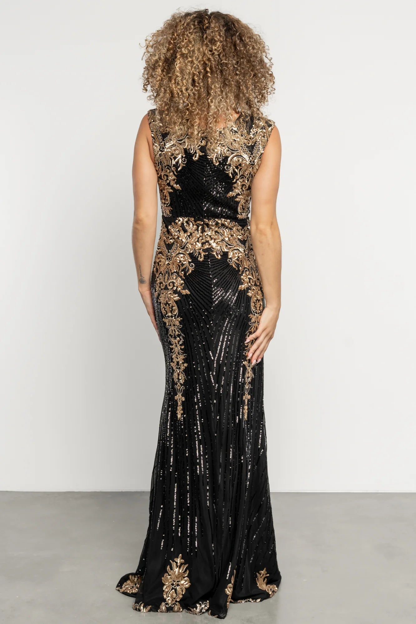 Azura Gown | Black + Gold