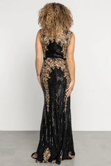 Azura Gown | Black + Gold