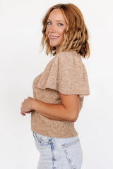 Asa Knit Sweater Top | Caramel
