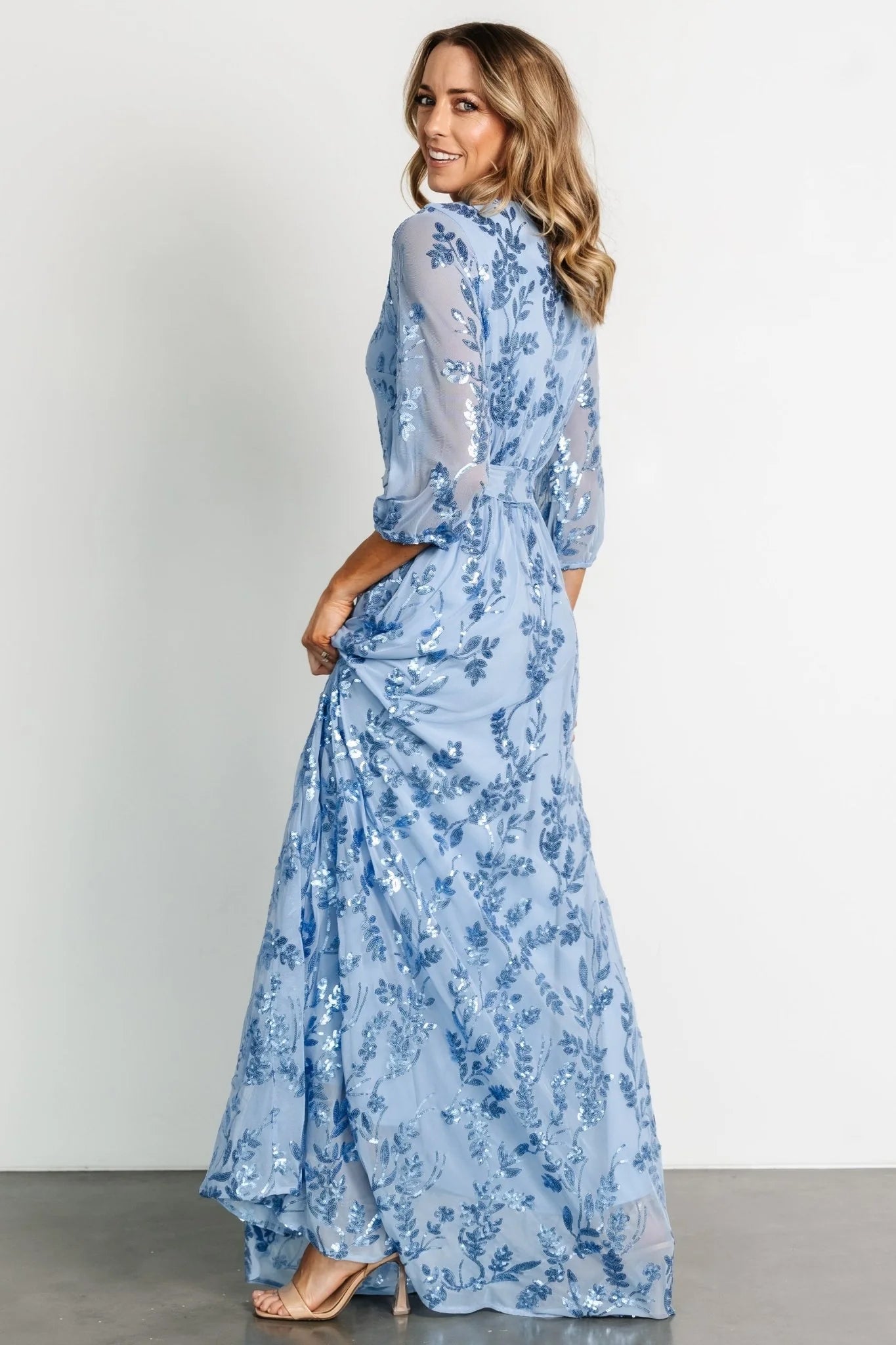 Destiny Sequin Maxi Dress | Blue