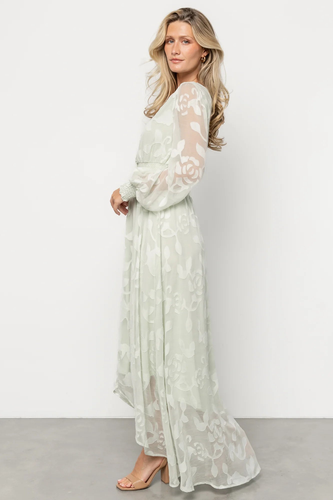 Daniella High Low Maxi Dress | Light Sage