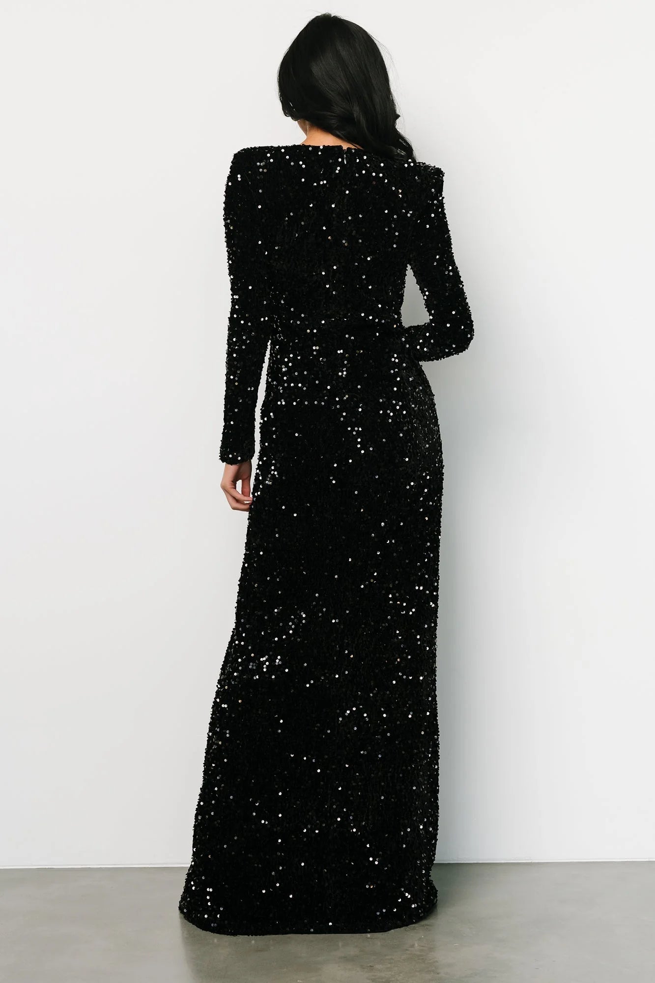 Madonna Sequin Maxi Dress | Black