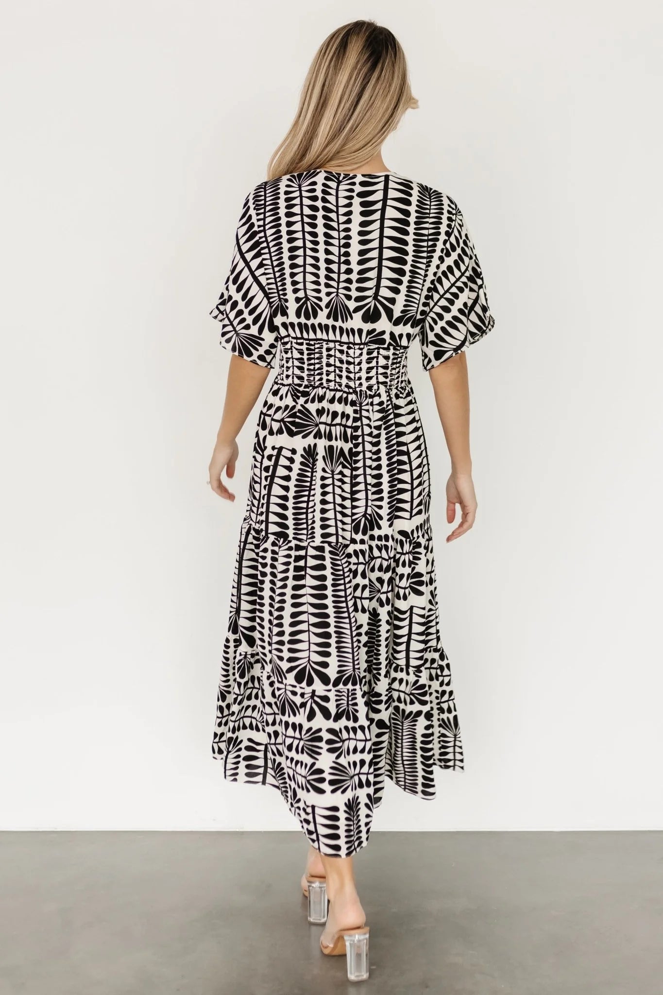 Austin Kimono Dress | Black Print