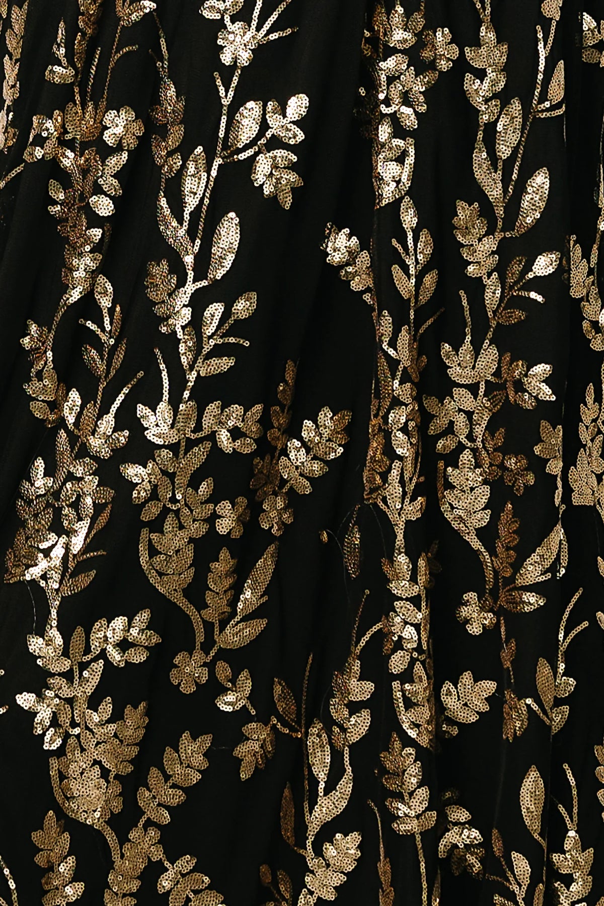 Fabric Swatch - Destiny Sequin | Black + Gold