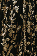 Fabric Swatch - Destiny Sequin | Black + Gold