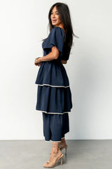 Madrid Tiered Dress | Navy