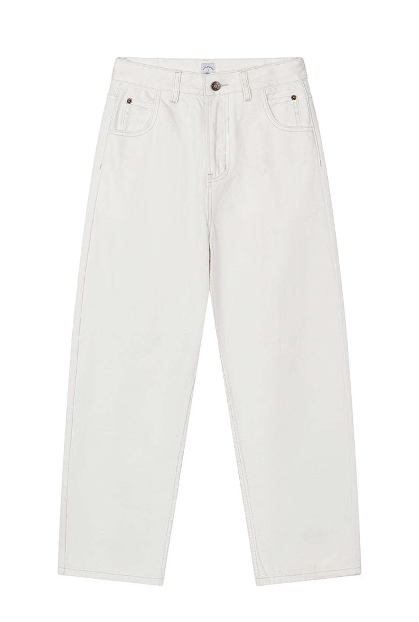 Bentley Straight Cropped Jeans - White