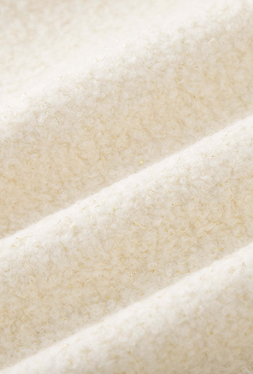 Charmaine Oversized Wool Tweed Coat - Ivory