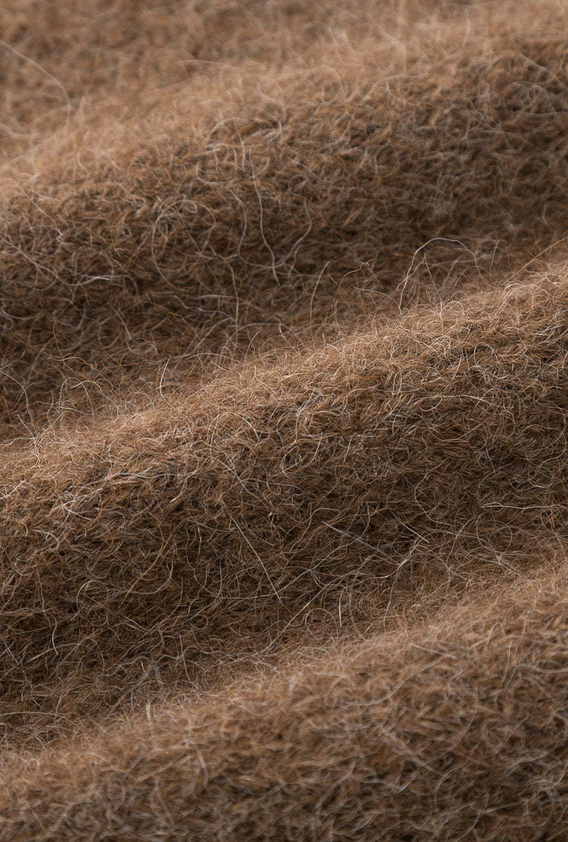 Danica Knitted Alpaca Vest - Brown