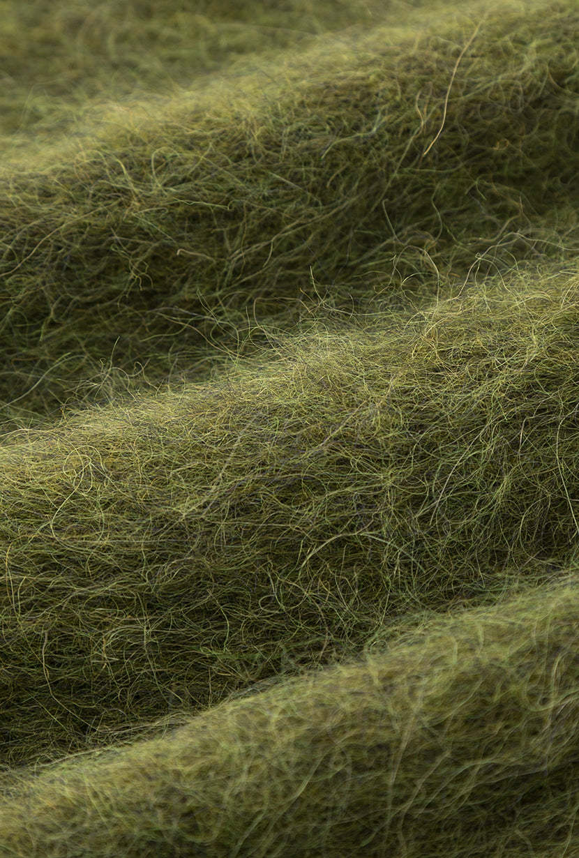 Brayden Alpaca Cardigan - Olive Green