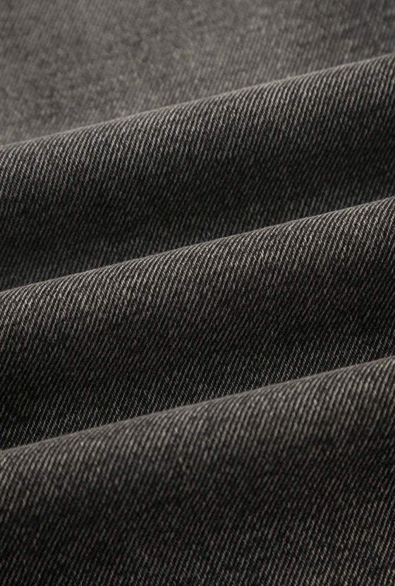 Cayden Mid Rise Straight Leg Jeans - Charcoal