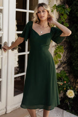 Colette Sweetheart Midi Dress | Evergreen
