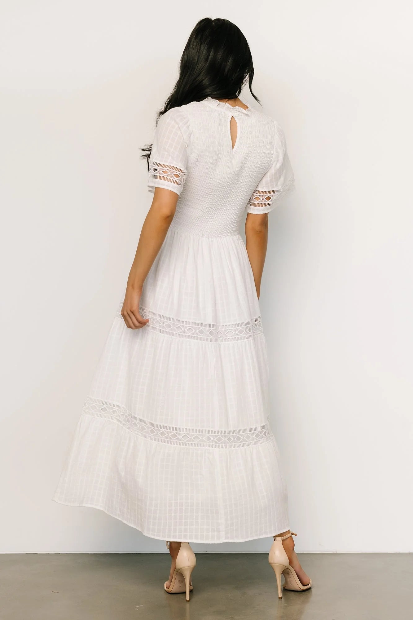 Loveland Geo Lace Maxi Dress | Off White