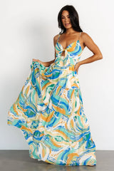 Alexis Maxi Dress | Blue Multi Print