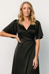 Fabric Swatch - Vara Satin | Black