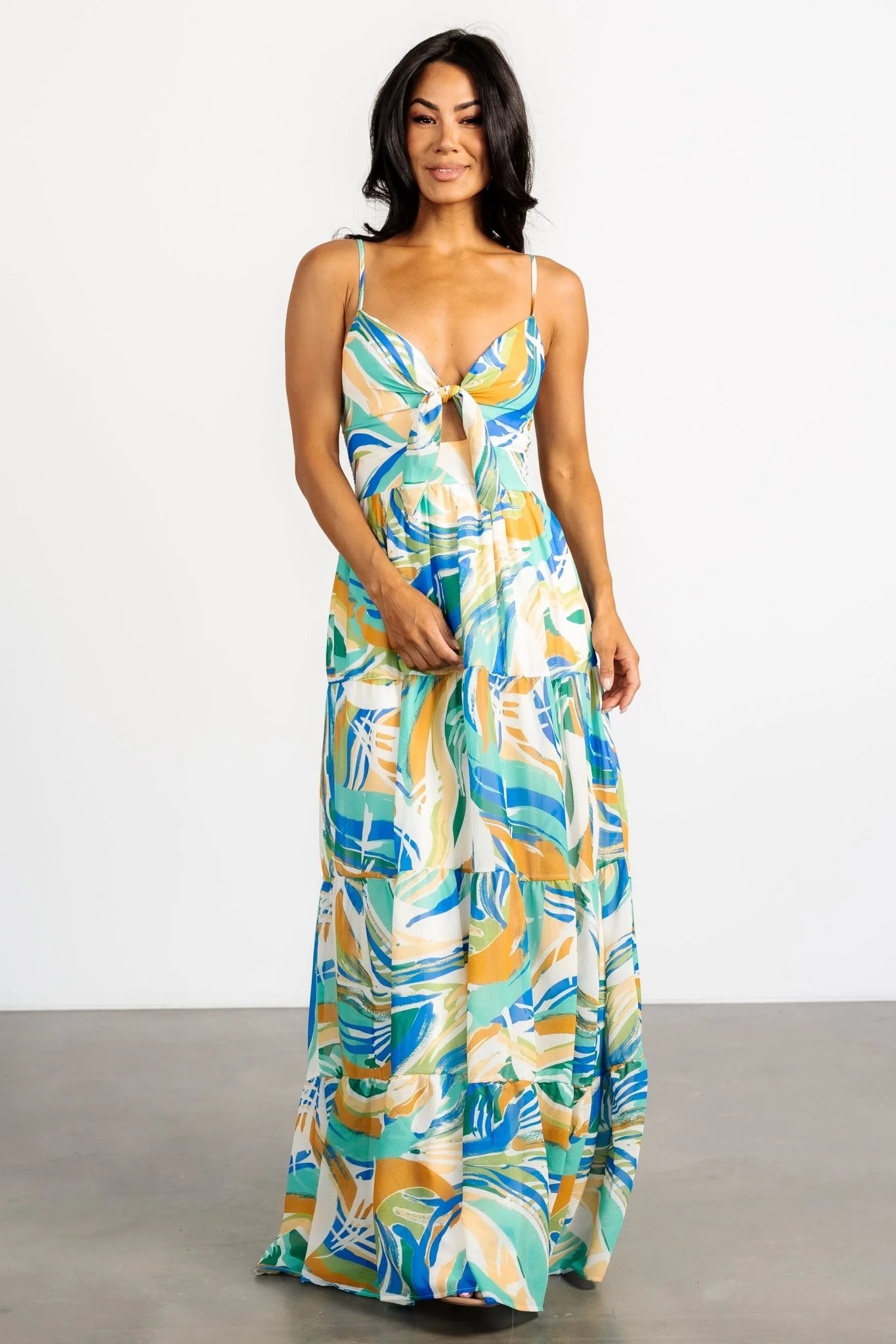 Alexis Maxi Dress | Blue Multi Print