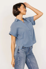 Hammond Short Sleeve Top | Slate Blue