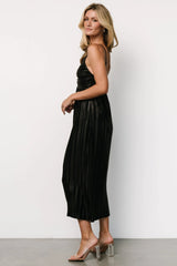 Cecilia Pleated Dress | Black