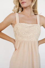 Mia Tie Back Dress | Natural