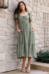 Annalisa Midi Dress | Olive