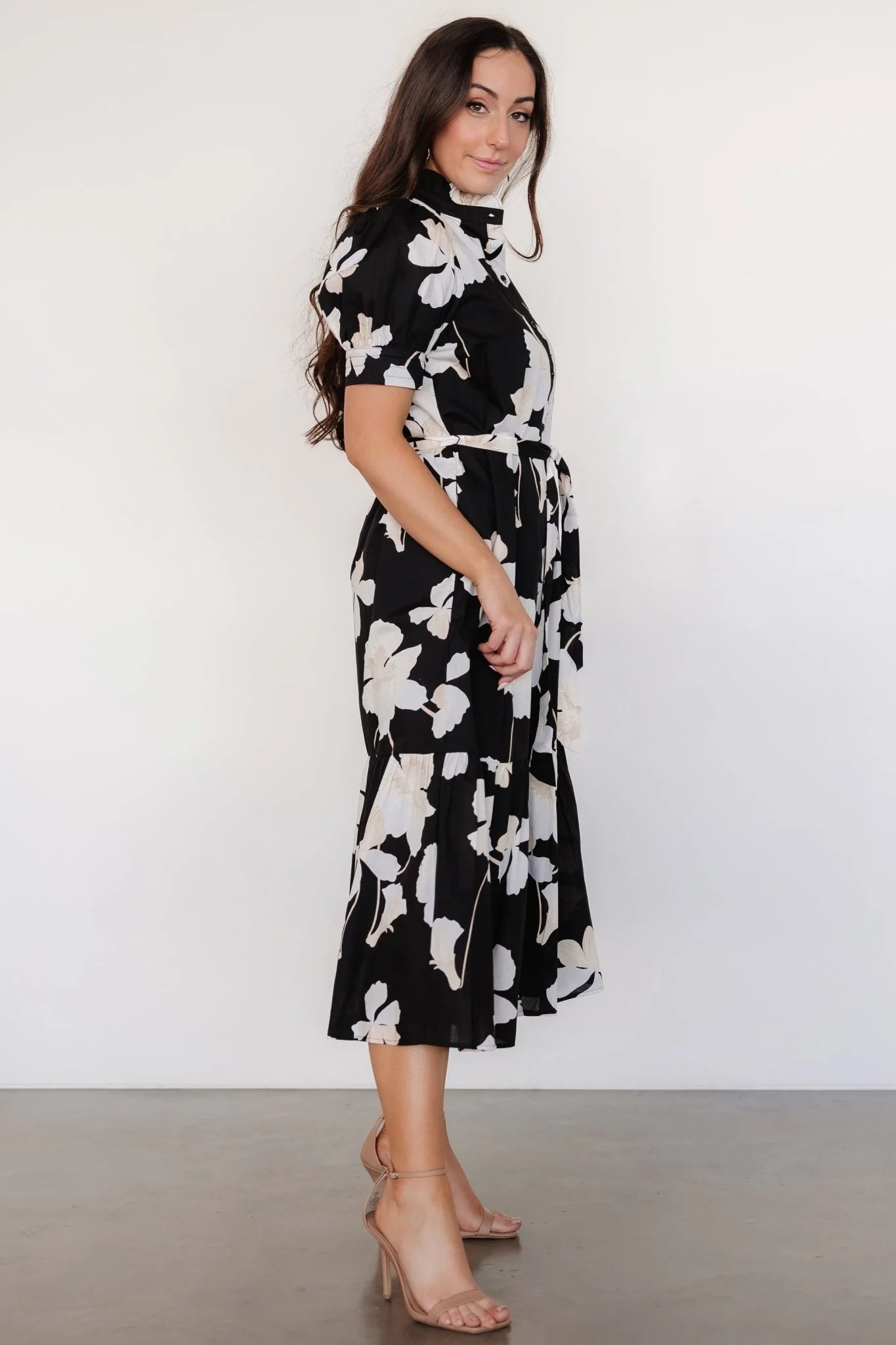 Loewe Button Dress | Black + Off White Floral