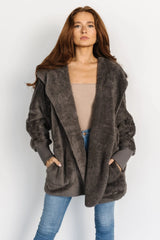 Melrose Teddy Jacket | Dark Gray