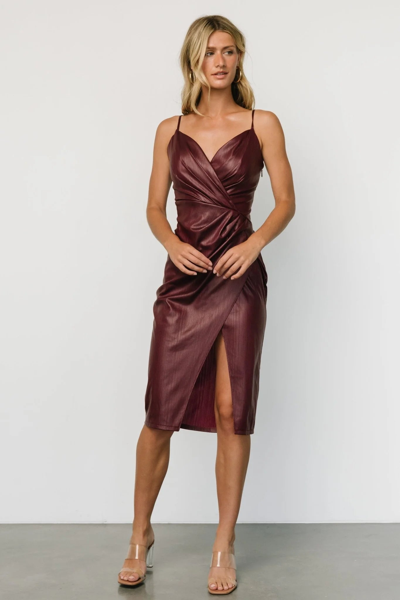 Whitney Midi Dress | Deep Mulberry