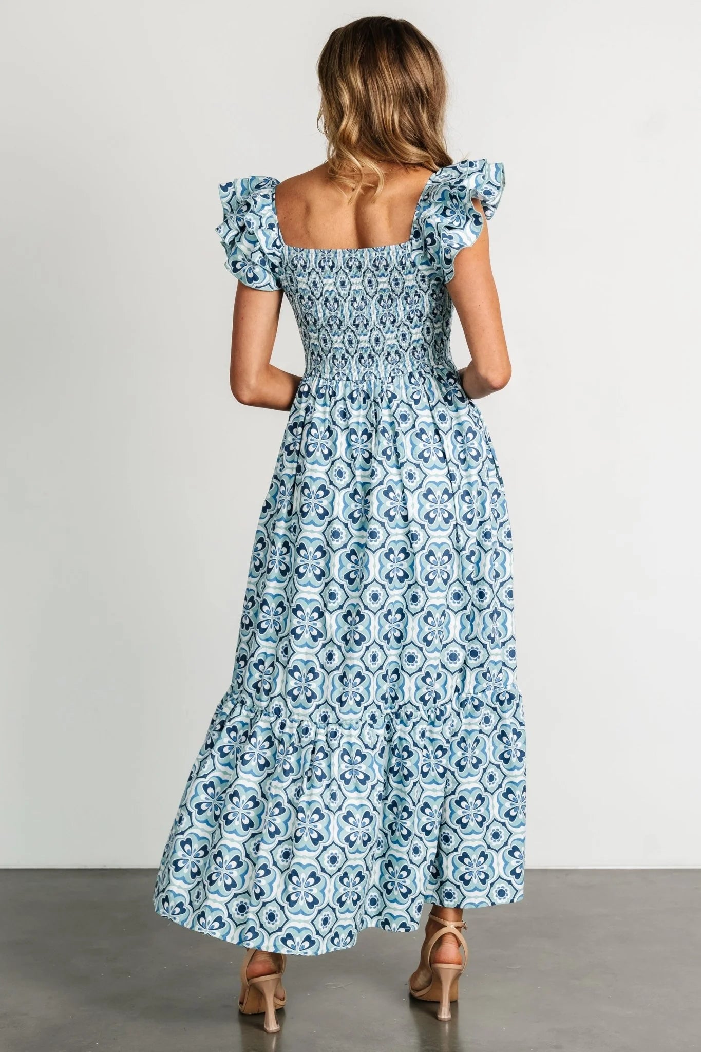 Zoey Smocked Maxi Dress | Blue Print