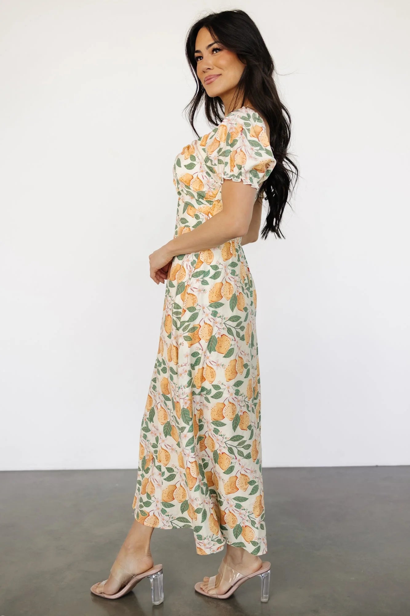 Amalfi Midi Dress | Lemon Print