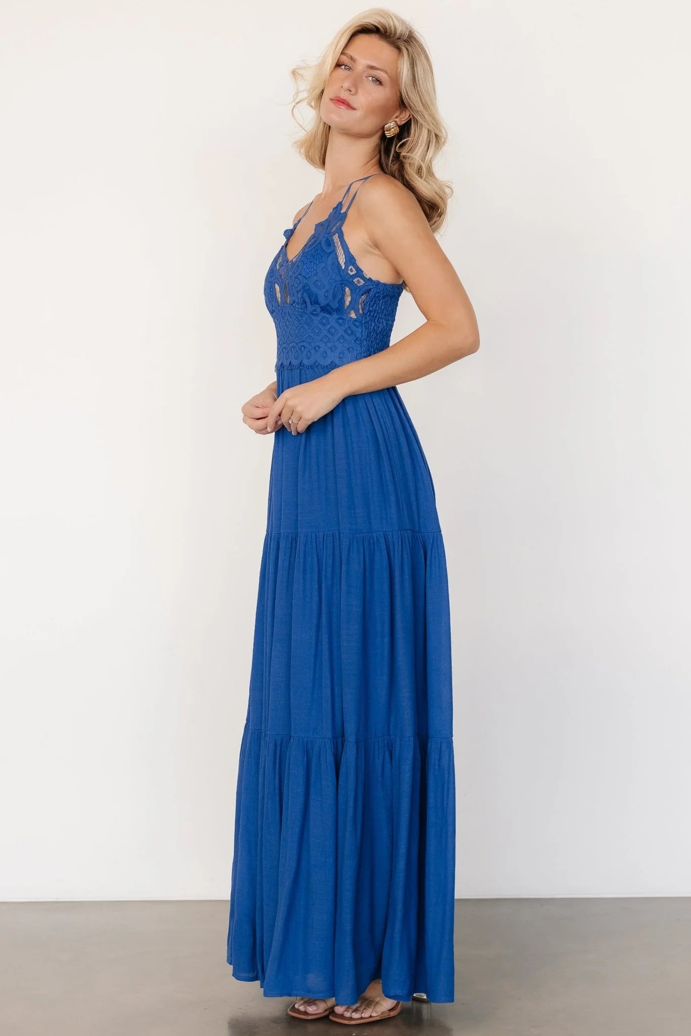 Summerlin Lace Top Maxi Dress | Blue
