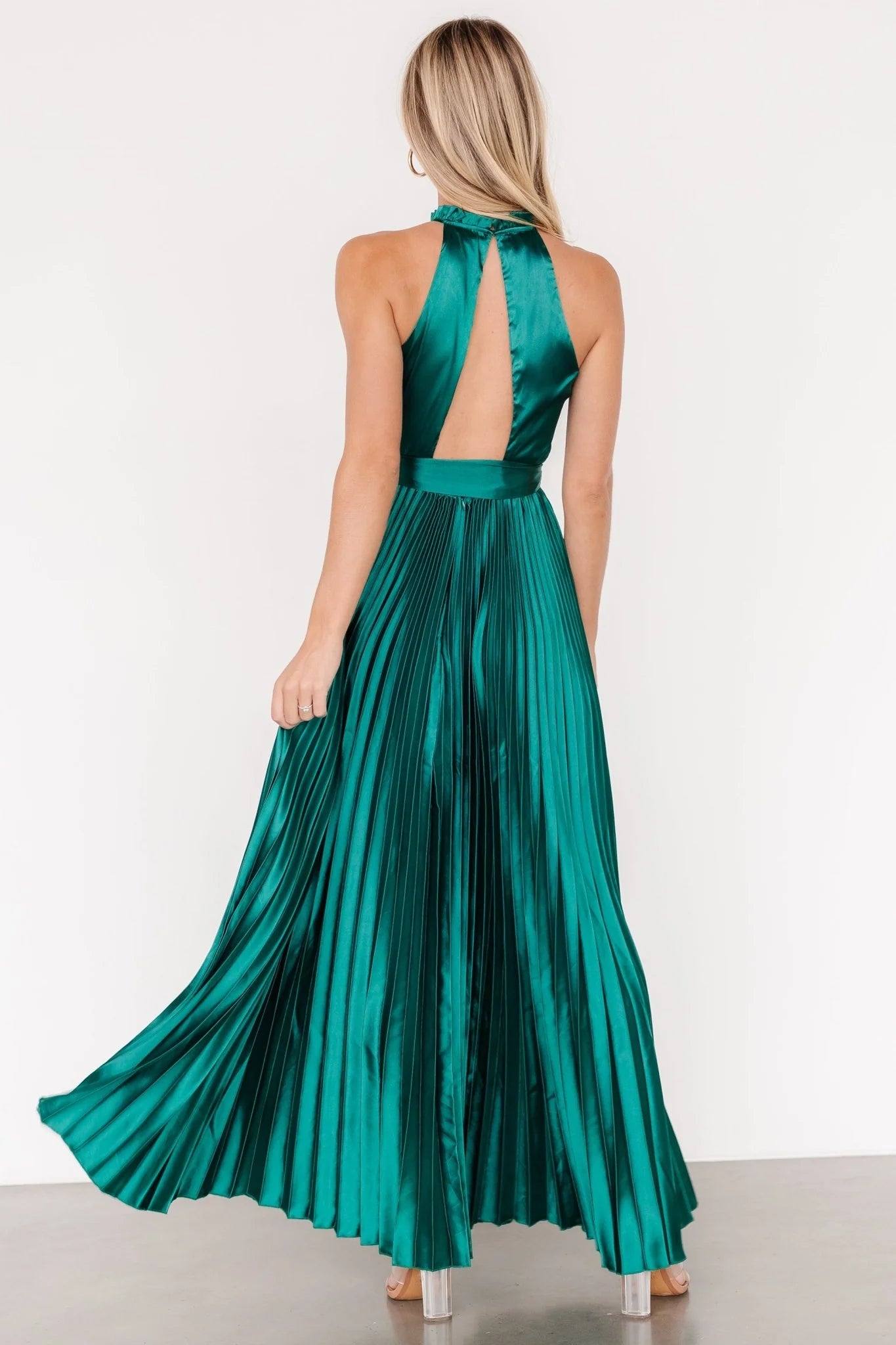 Capulet Pleated Maxi Dress | Emerald