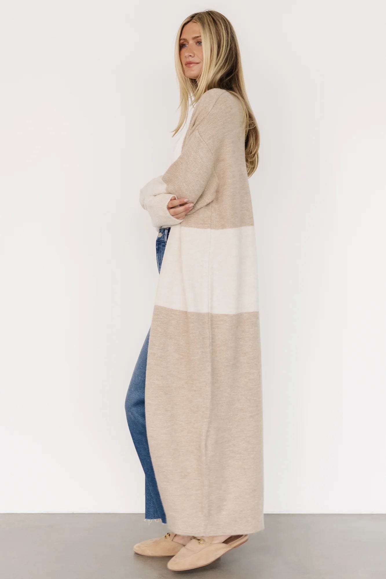 Thea Duster Cardigan | Natural + Ivory